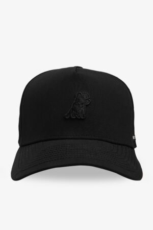 3D Dog Logo Recycled Cap in Black
