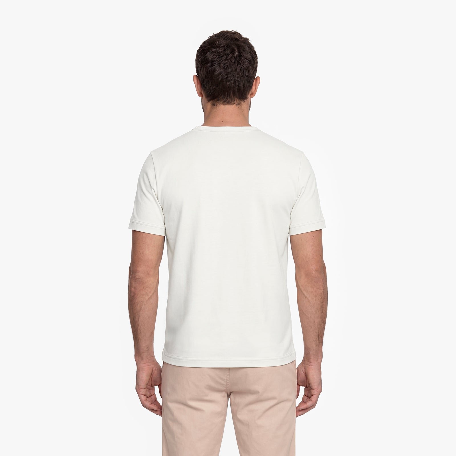 Men's Pique T-Shirt — Egret/Ivory - Image 2