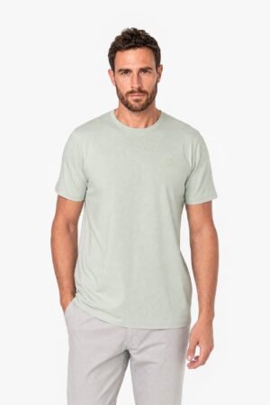 Men's Crew Neck Jersey T-Shirt — Fog Green/Green