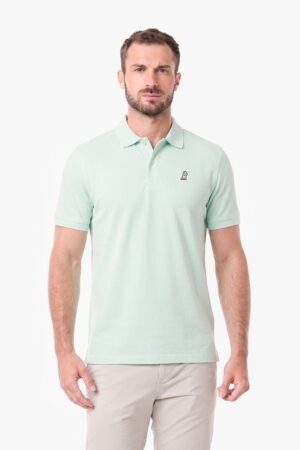 Men's Regular Fit Polo Shirt — Glacier/White