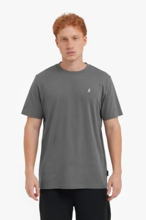 Men's Crew Neck Jersey T-Shirt — Quiet Shade/White