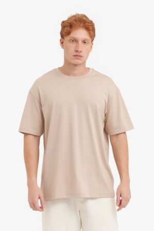 Men's Relaxed Pima Cotton T-Shirt — Light Taupe